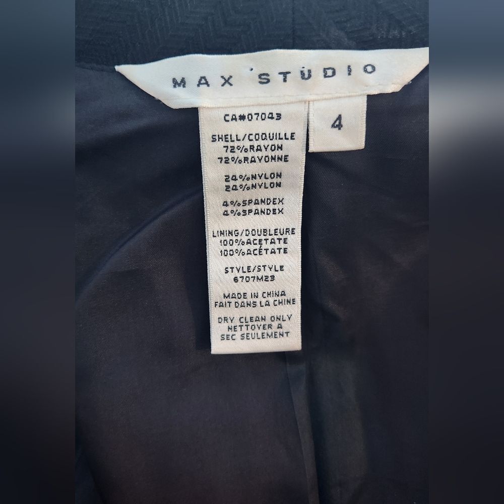 Max Studio Black Blazer - Size 4 - Picture 7 of 8